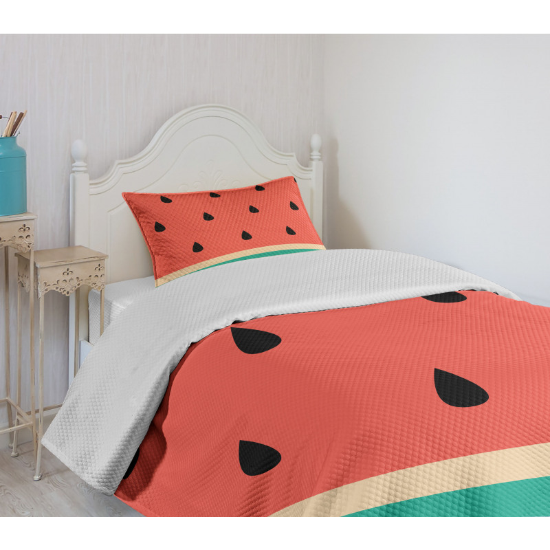 Minimalistic Watermelon Art Bedspread Set