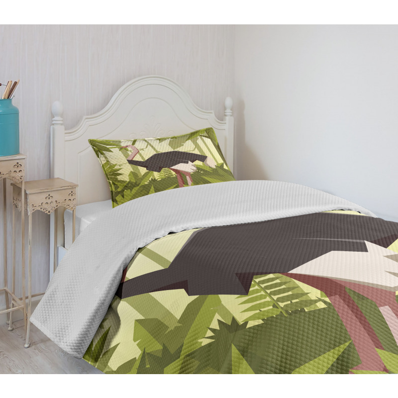 Jungle Animal Fractal Style Bedspread Set