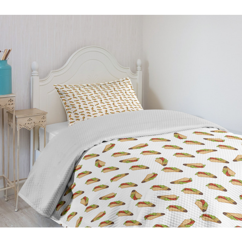 Traditional Food Concept Bedspread Set