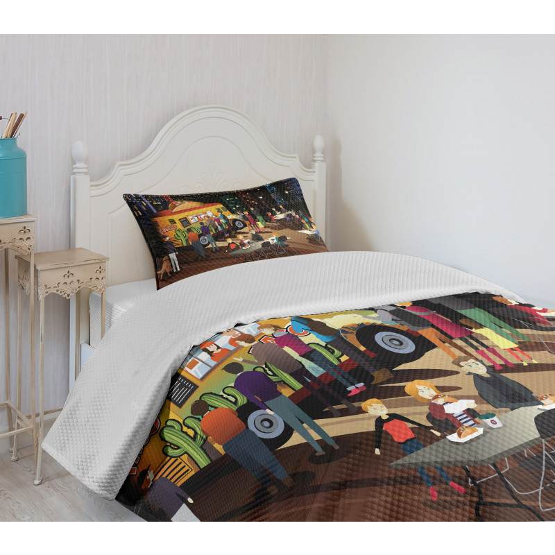 Taco Truck Hungry People Bedspread Set