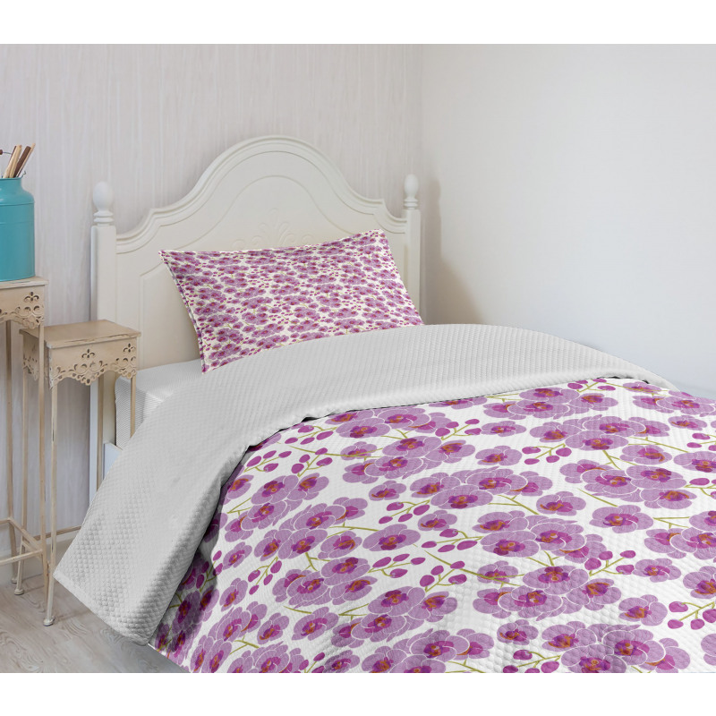 Floral Branches Meadow Bedspread Set