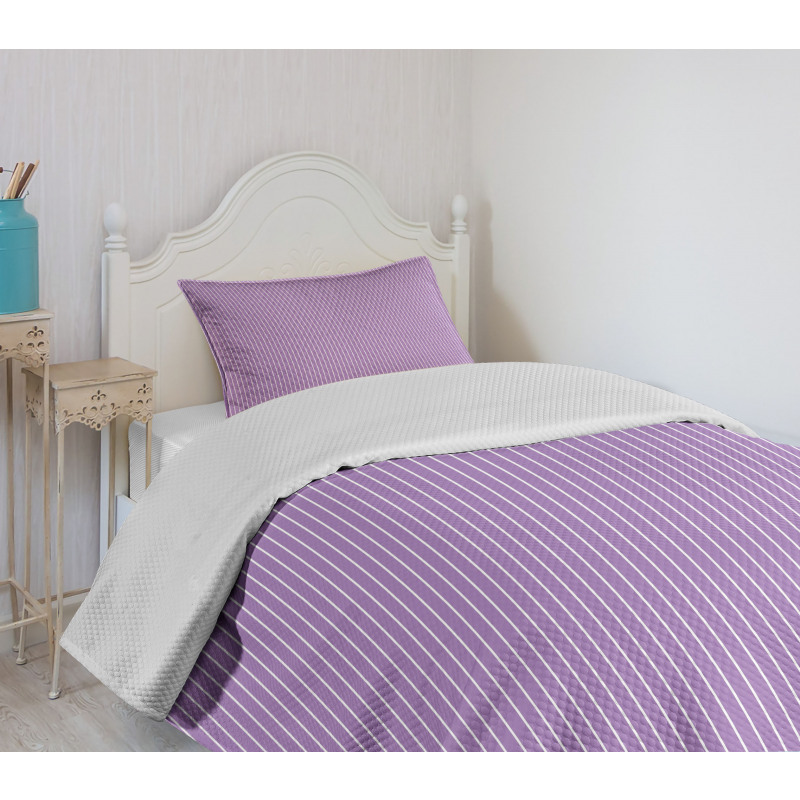 Soft Pastel Stripes Bedspread Set