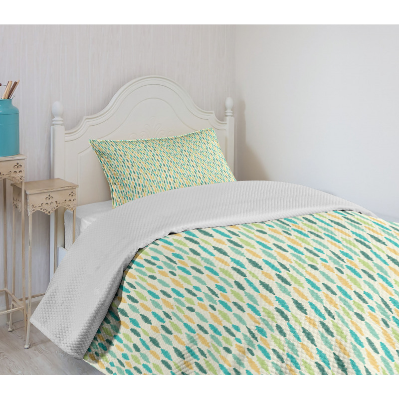 Crayon Effect Stripes Bedspread Set