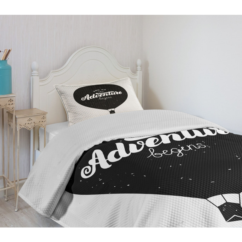 Hot Air Balloon with Phrase Bedspread Set