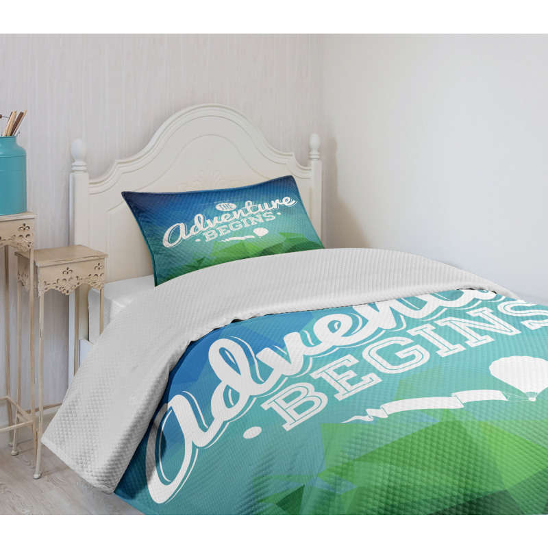 Polygonal Composition Shapes Bedspread Set