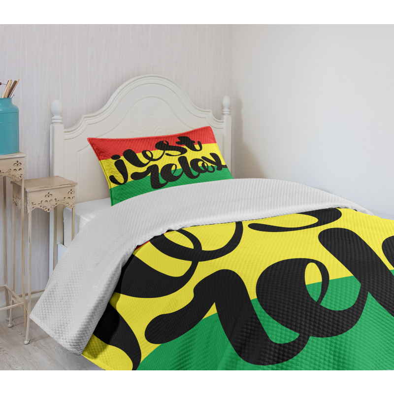 Rastafarian Design Message Bedspread Set