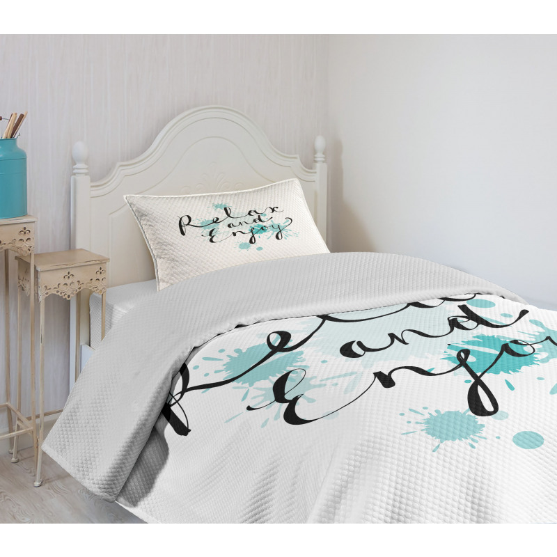 Ink Splatter Relax and Enjoy Bedspread Set