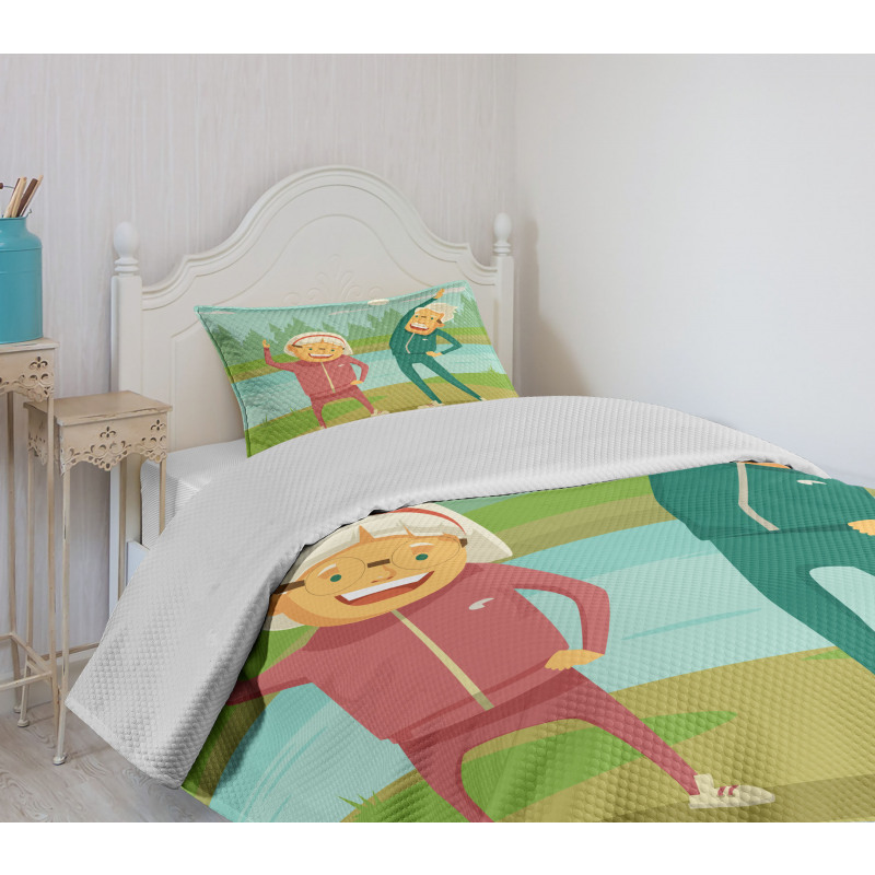 Retirement Activity Design Bedspread Set