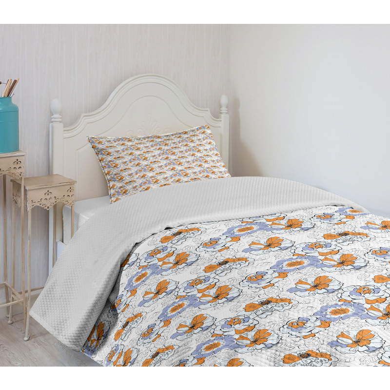 Flourishing Spring Flowers Bedspread Set