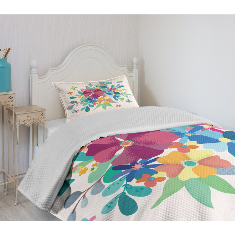 Bouquetnd Butterflies Bedspread Set