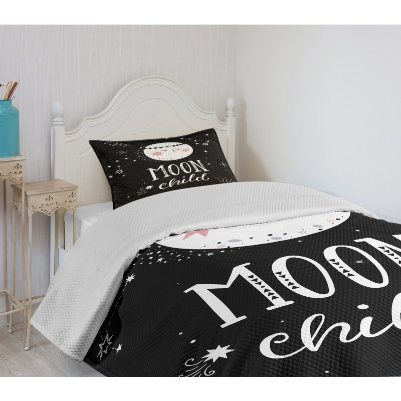 Cartoon Style Galaxy Concept Bedspread Set