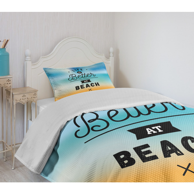 Life is Better Beach Bedspread Set