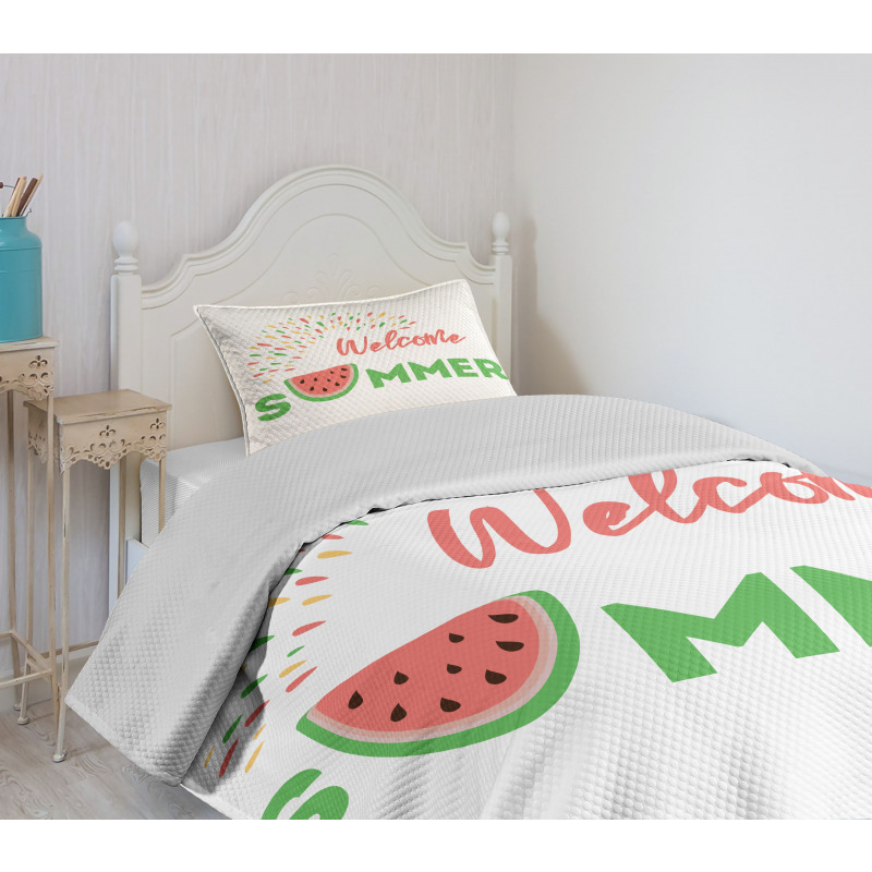 Welcome Summer Theme Bedspread Set