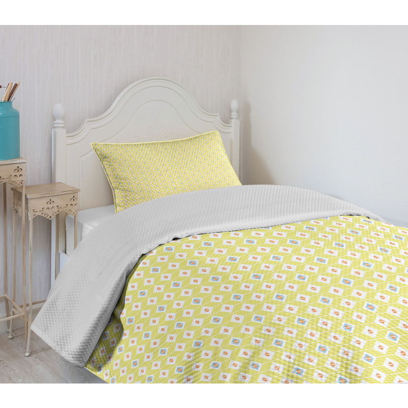 Rhombuses with Stripes Bedspread Set