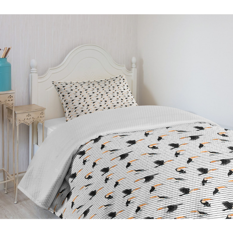 Exotic Toucan Birds Animal Bedspread Set