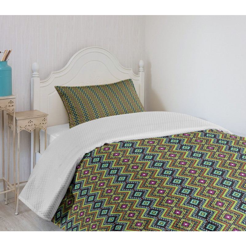 Mexican Vibrant Art Bedspread Set