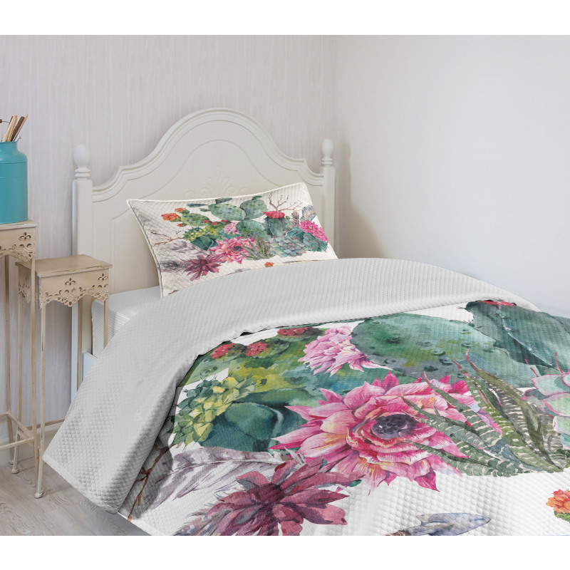 Bouquet in Boho Style Arrow Bedspread Set