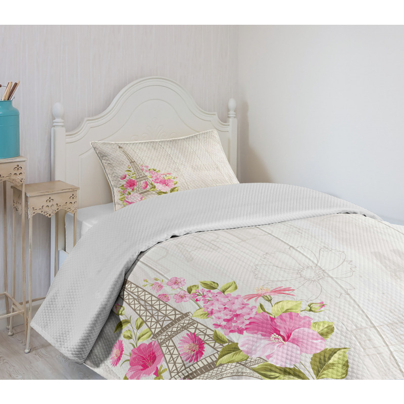 Spring Blossoming Flowers Bedspread Set