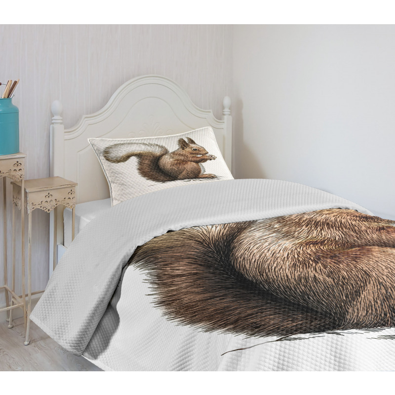 Sketch Artwork Wildlife Bedspread Set