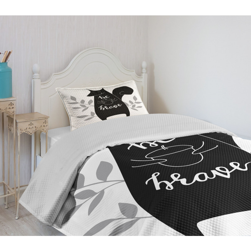 Be Brave Words Inspiration Bedspread Set