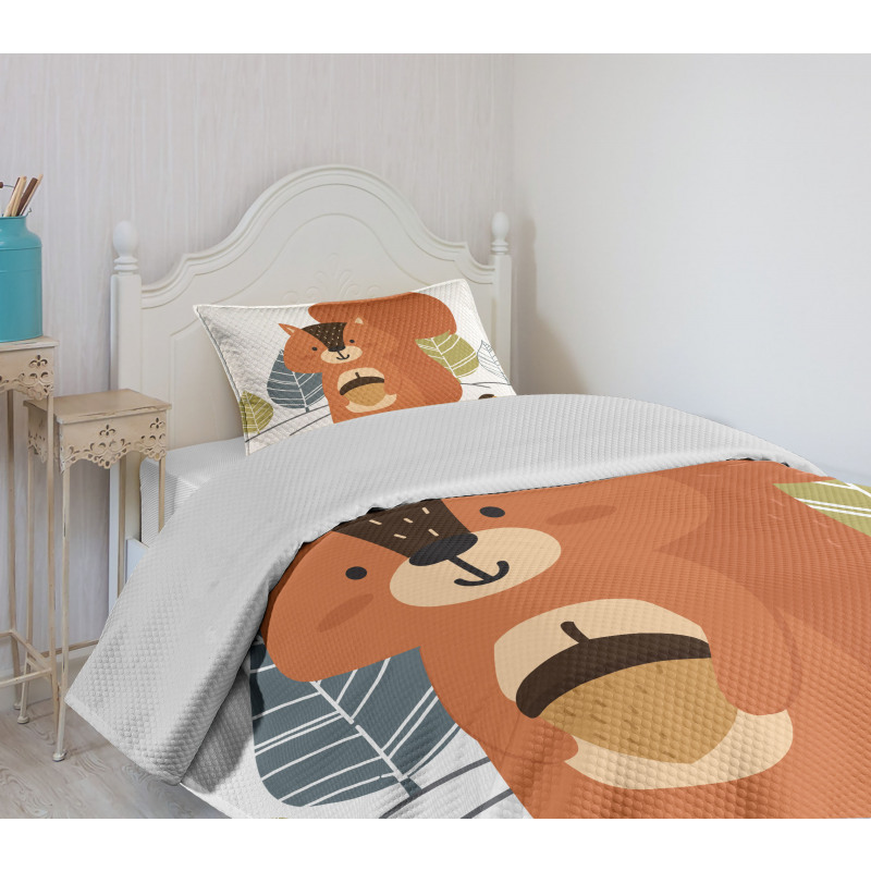 Woodland Trees and Animal Bedspread Set