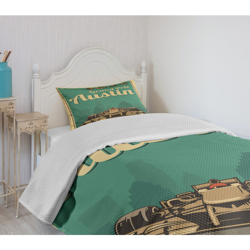 Grand Prix Texas Racing Car Bedspread Set