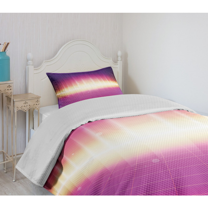 80s Retro Sci-Fi Background Bedspread Set