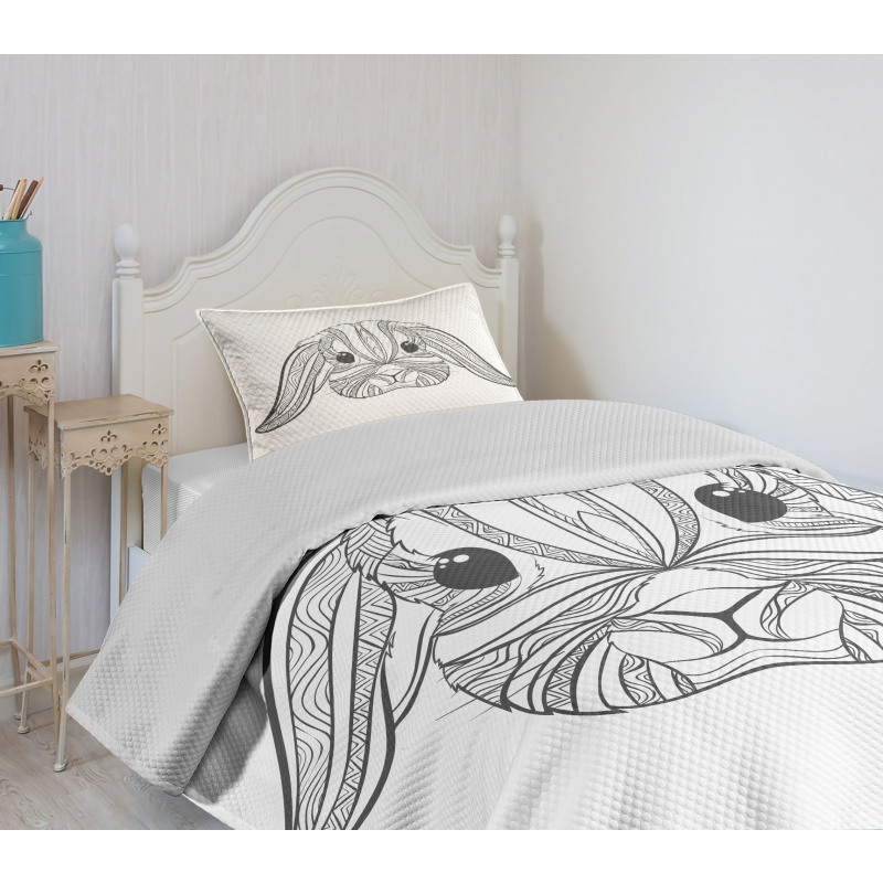 Boho Art Hare Bedspread Set