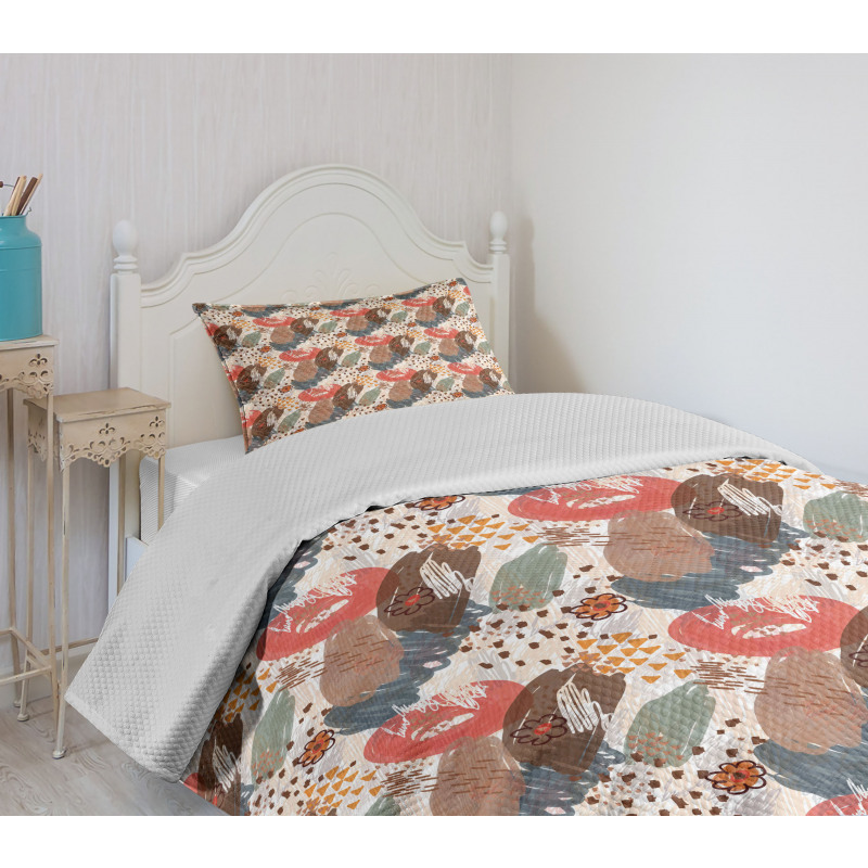Abstract Scribble Pattern Bedspread Set
