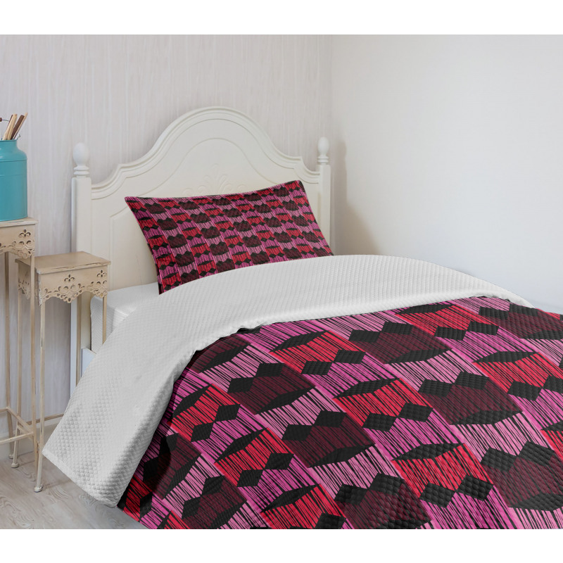 Rhombuses and Diamonds Bedspread Set