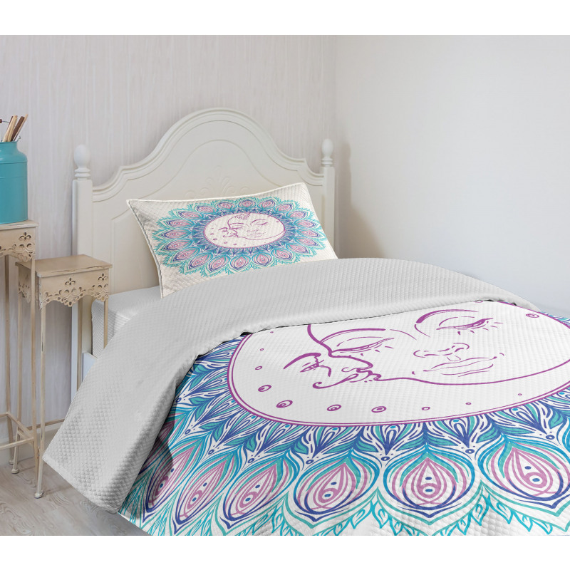 Colorful Mandala Sign Bedspread Set