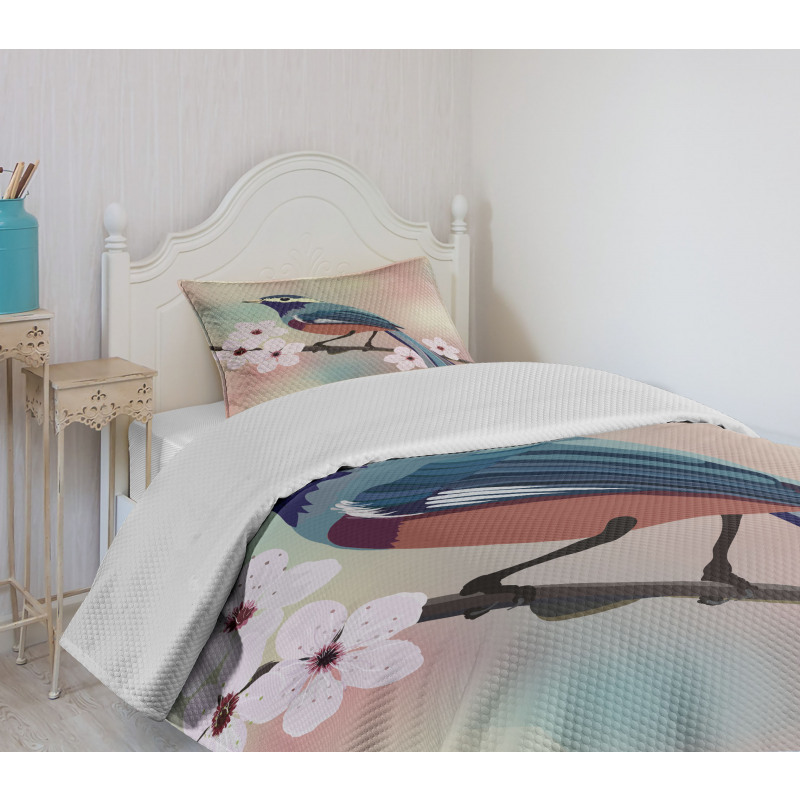 Sparrow Perching Bedspread Set