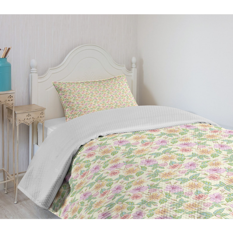 Cottage Garden Art Bedspread Set