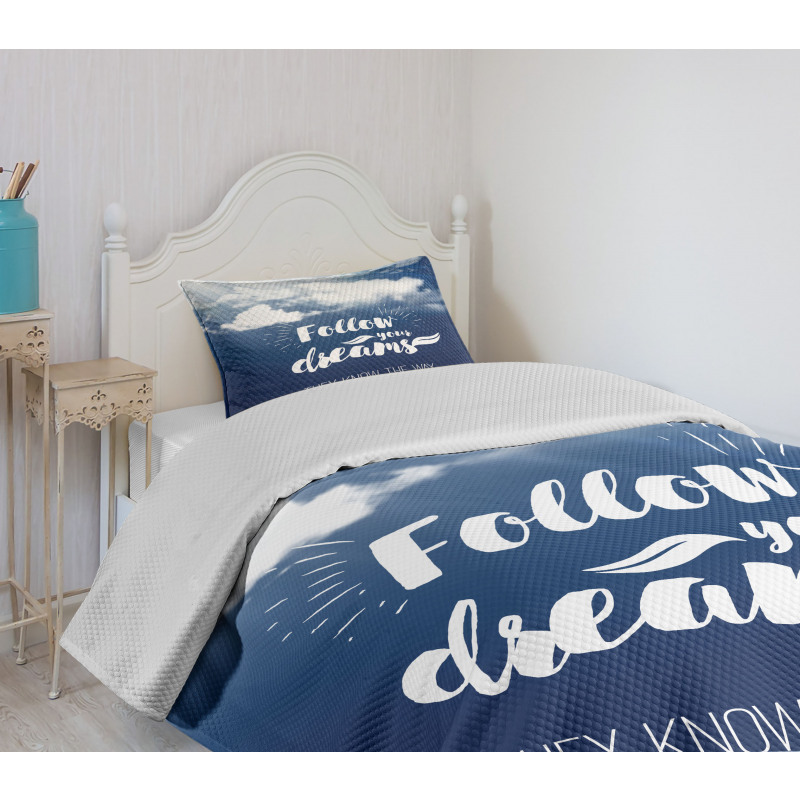 Follow Your Dreams Clouds Bedspread Set