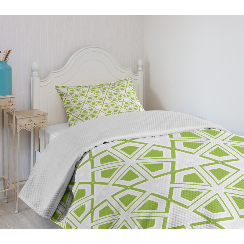 Polygons and Hexagons Bedspread Set