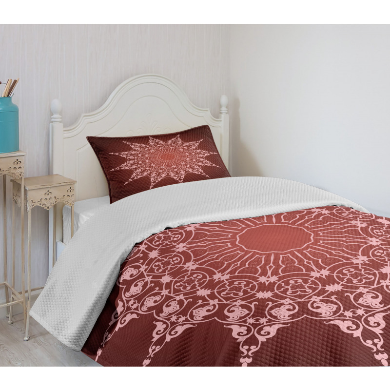 Ornamental Pattern Details Bedspread Set