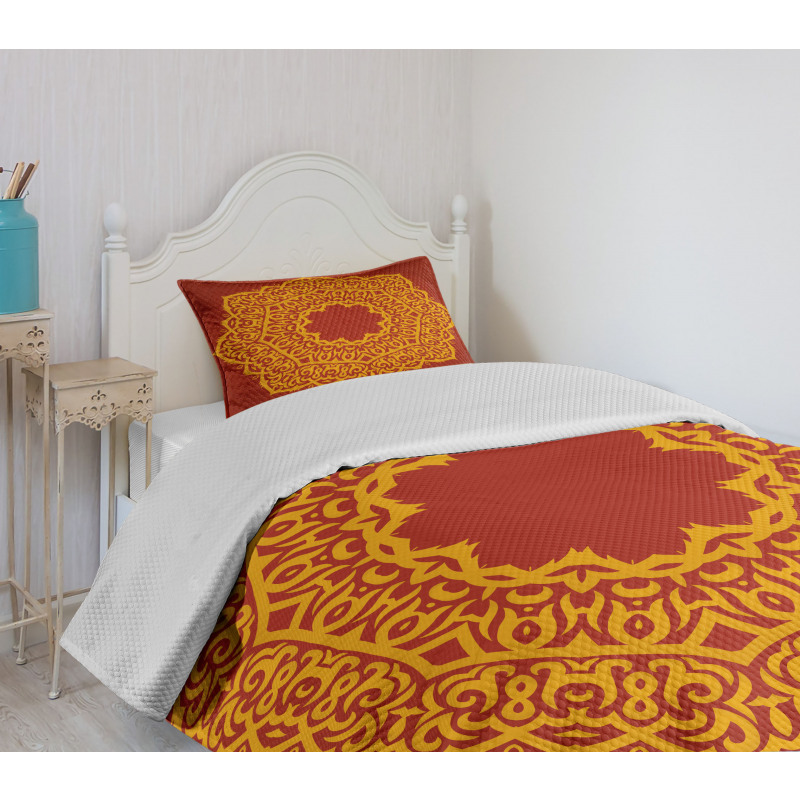 Aztec Style Painting Vivid Bedspread Set