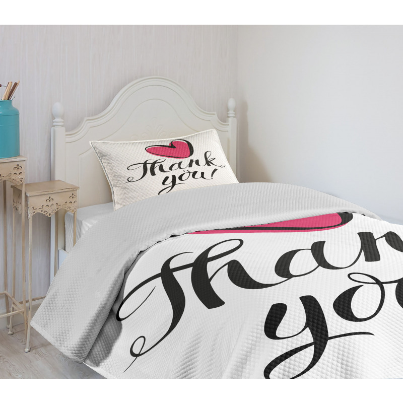 Heart in Bold Love Doodle Bedspread Set