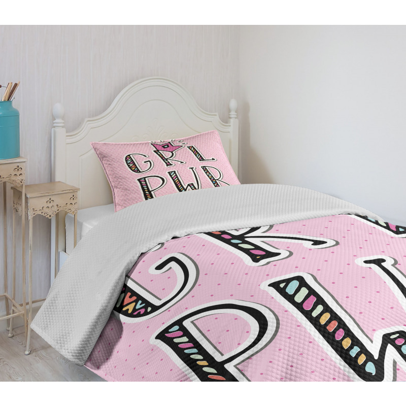 Girl Power in Ornate Bedspread Set