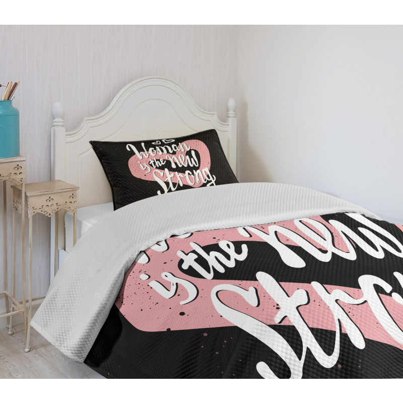 Woman is the New Strong Bedspread Set