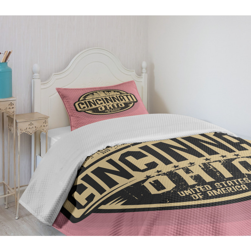 Stamp with Funky Font Bedspread Set