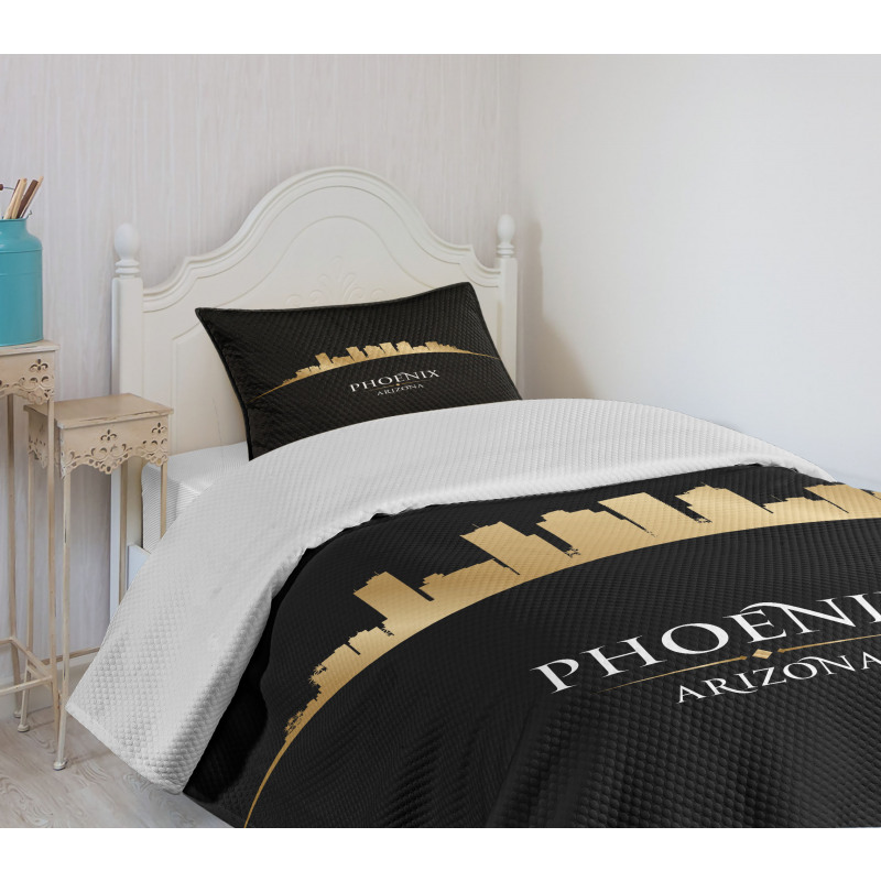 Skyscrapers and Buildings Bedspread Set