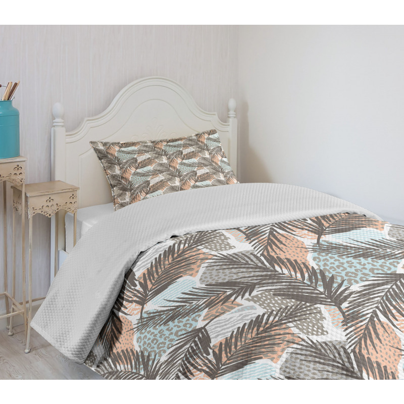 Abstract Pastel Botany Bedspread Set