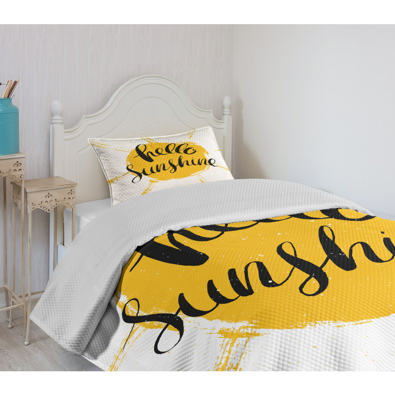 Summer Season Words Bedspread Set