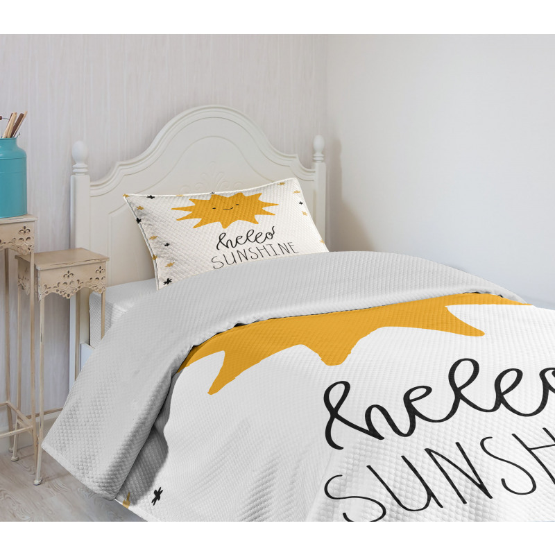 Nursery Typography Bedspread Set