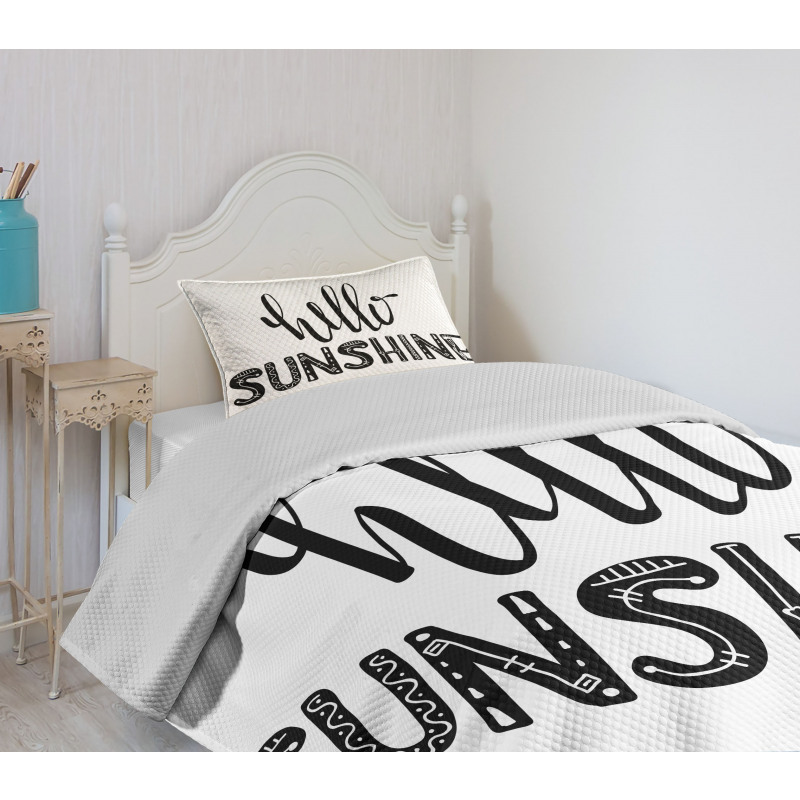 Warm Season Words Bedspread Set