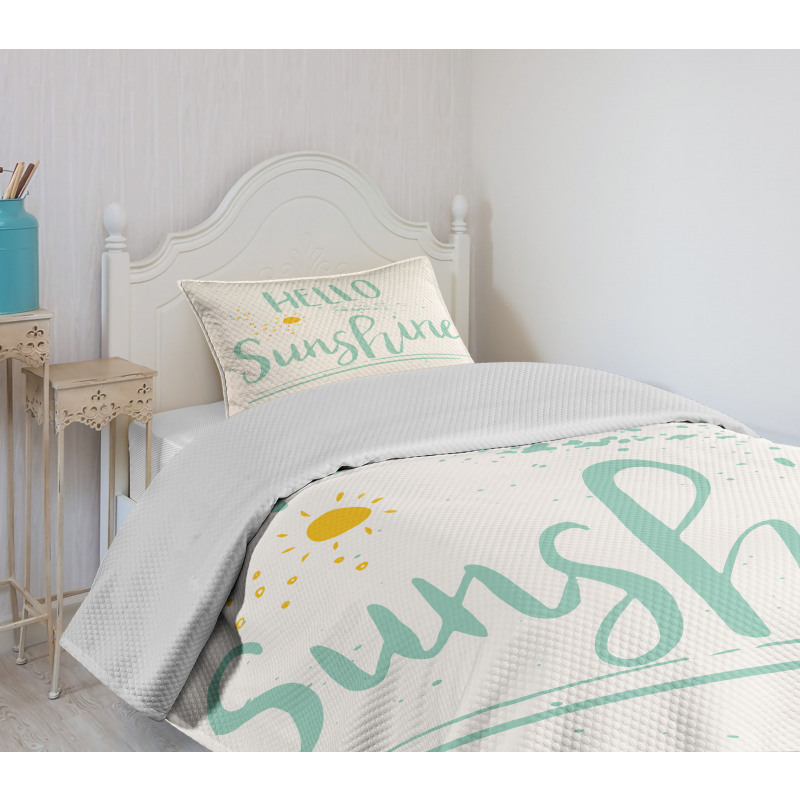 Calligraphic Summer Bedspread Set