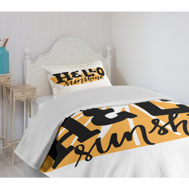 Funny Hand Lettering Bedspread Set