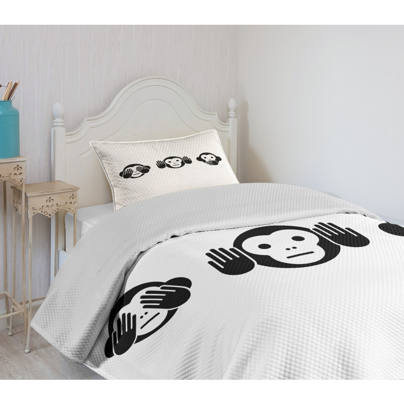 Simple Animal Graphic Bedspread Set