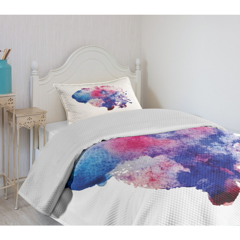 Watercolor Splash Abstract Bedspread Set